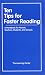 Book Ten Tips for Faster Reading, Book and CD Edition