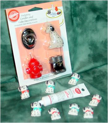 Fire Fighters Cakes, Cupcakes - Fire Equipment & Dalmation Candle Package (13 pcs) -... by Wilton, Lucks
