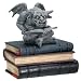 Gargoyle - Reading Gargoyle Box - Cold Cast Resin - 5.25" Height