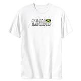 T-Shirt White Elegant Flag  Manchester  Jamaica City