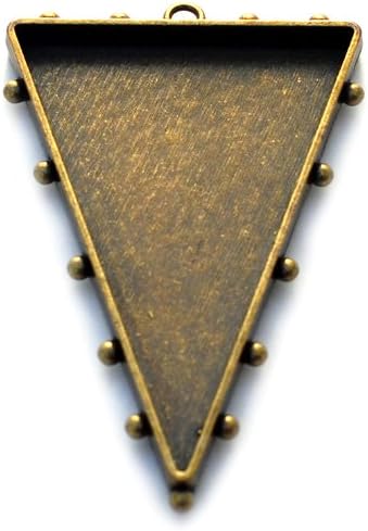 Susan Lenart Kazmer Art Mechanique Triangle Hobnail, Large, Antique Brass