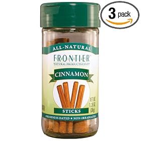 Frontier Cinnamon Sticks Whole, 1.28-Ounce Bottles (Pack of 3)