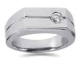0.25 CTW Men's Diamond Ring in Platinum