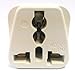 Ckitze India, Nepal, Maldives Travel Grounded Universal 2 Inputs USA Power Plug Adapter - Type D - CE Certified for Mobile Cell Phone, Laptop, Tablet Chargers and More