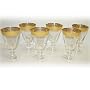 Italian Wine - Water Glass with 14k Gold Rim Pattern - Set of 6
