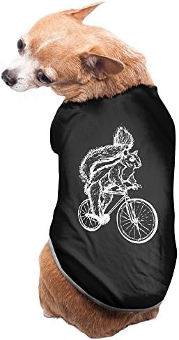 Squirrel On A Bicycle Lovely Design Pet Dog Shirt Black