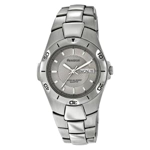 Armitron Men's 201797SIL Silver-Tone Stainless Steel Round Silver-Tone Dial Dress Watch