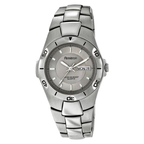 Armitron Men's 201797SIL Silver-Tone Stainless Steel Round Silver-Tone Dial Dress Watch.