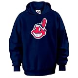 Cleveland Indians Majestic Athletic Navy Tek Patch Hooded Sweatshirt