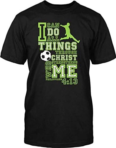 Slingshot Publishing Adult T-shirt Soccer "I Can Do All Things..." Phil. 4:13