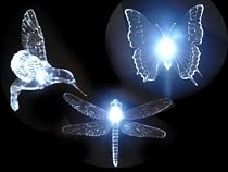 SpareHand Set Of 3 - Decorative Solar Light - Hummingbird, Butterfly, Dragonfly