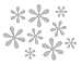 Silver Flower Bicycle Reflector Reflective Sticker