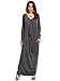 Verdusa Women's Boho Long Sleeve Loose Caftan Long Maxi Dress