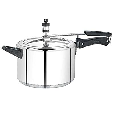 Premier Inner Lid Aluminium 5 Litre Pressure Cooker- ( L x B x H) 28 x 24.1 x 20.3, Silver)