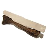 Selenite Wand 01 Crystal Healing White Rod Natural Wood Stand Display Stone 9