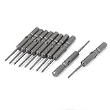 uxcell プラスドライバー　フィリップス型ドライバービット　PH00　磁気　10個入り