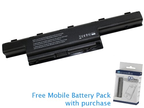 Gateway NV53A24U Battery 48Wh, 4400mAh with unused Mobile Battery Pack