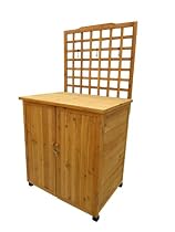 Big Sale Leisure Season Potting Table with Storage, Solid Wood, Decay Resistant