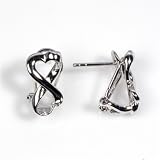 Sterling Silver Plain Earrings - Size: 15mm