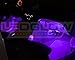 LEDGlow 4pc Purple LED Interior Footwell Underdash Neon Lighting Kit for Cars & Trucks - 7 Unique Patterns - Music Mode - 8 Brightness Levels - Auto Illumination - Includes Cigarette Power Adapter