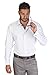 New Men's White French Cuff Tailored Slim Fit Tone on Ton Stripe Dress Shirt