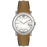 Gucci Mens G-Round Tan Leather Watch #YA101303 by Gucci