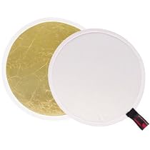 Photoflex Litedisc 12" Circular Collapsable Disc Reflector, White / Gold.