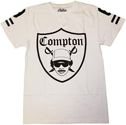 Men's Graphic Arts COMPTON Shield Shirt (XL, WHITE)