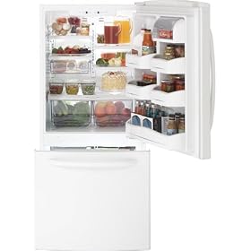 GE GDSC0KCXWW Energy StarR 20.2 Cu. Ft. Bottom Freezer Refrigerator