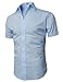 H2H Mens Casual Slim Fit Wrinkle Free Short Sleeve Dress Shirts Of Various Color