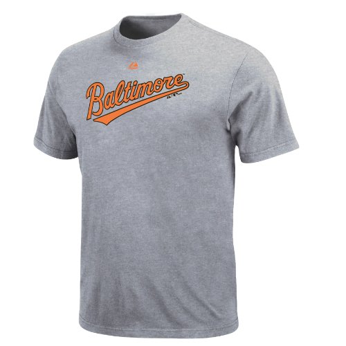 MLB Nick Markakis Baltimore Orioles Youth Short Sleeve Basic Tee (Steel Heather, X-Large)