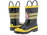  : Western Chief Toddler/Little Kid FDUSA Rain Boot,Black/Yellow,4 M US Big Kid