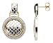 14K Yellow Gold and Sterling Silver Diamond Snake Skin Earrings