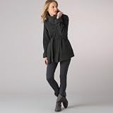 Coat with stand-up collar, 30% wool