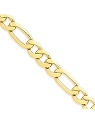 8.75mm, 10 Karat Yellow Gold, Figaro Chain - 24 inch