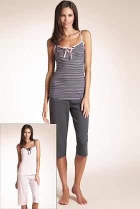 2 Pack Pure Cotton Assorted Cropped Pyjamas 2 Pack Pure Cotton Assorted Cropped Pyjamas