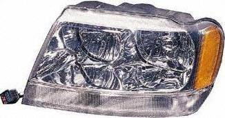 99-01 JEEP GRAND CHEROKEE HEADLIGHT LH (DRIVER SIDE) SUV, Limited (1999 99 2000 00 2001 01) 20-5576-91 55155553AE