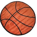 LA Rugs Fun Rug Shape Collection- Basketball