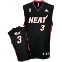 Dwyane Wade Black Adidas NBA Replica Miami Heat Youth Jersey