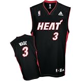 Dwyane Wade Miami Heat Black Youth Replica Adidas NBA Jersey