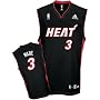 Dwyane Wade Black Adidas NBA Replica Miami Heat Youth Jersey