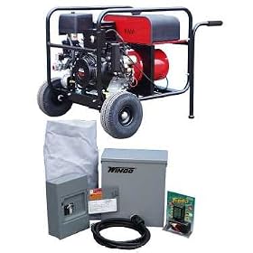 Home Standby Generator System:electric start portable tri-fuel generator, battery charger by 