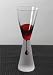 Set Of Four CRIMSON Romanian / European 24% Crystal BLOOD RED SHOT GLASS Barware LIQUOR