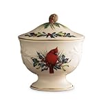 Lenox Winter Greetings Carved Covered Candy Dish