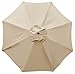 Wooden Market Umbrella Best for Outdoor Use 9" in Green Color