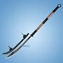54" Japanese Samurai Full Tang Hand Forged Naginata - Clip Point Tip / Half Cloth Wrapped