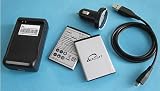 2 x AceSoft 1800mAh Replacement Battery+USB/AC Wall Home Travel Dock Charger+Mini Car Charger+USB DATA SNYC Cable 5 KIT for LG Optimus Q L55C Straight Talk Phone USA