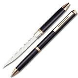 Sporting Goods : Black Ink Pen Knife with Serrated Blade