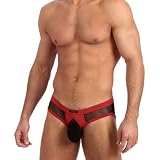 Mens Sexy Red X-Rated Maximizer See-Through Mesh Bikini Brief Underwear by Gregg Homme Size Large