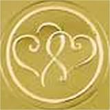 Gold Heart Envelope Seals (25 count)